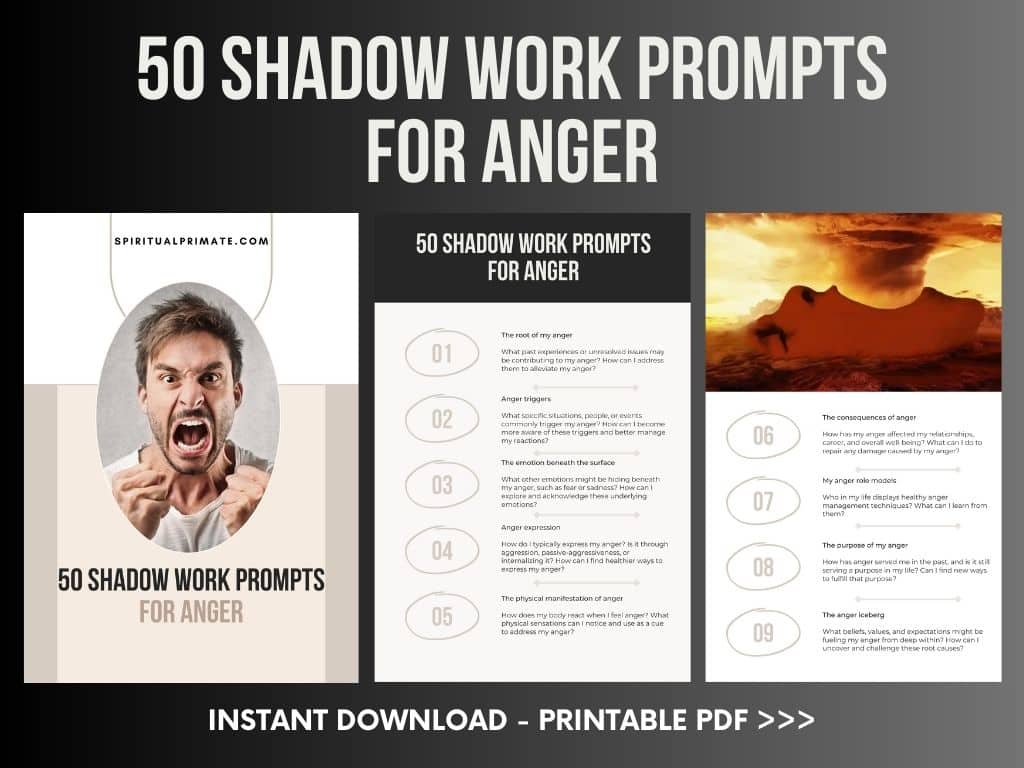 50 Shadow Work Prompts for Anger