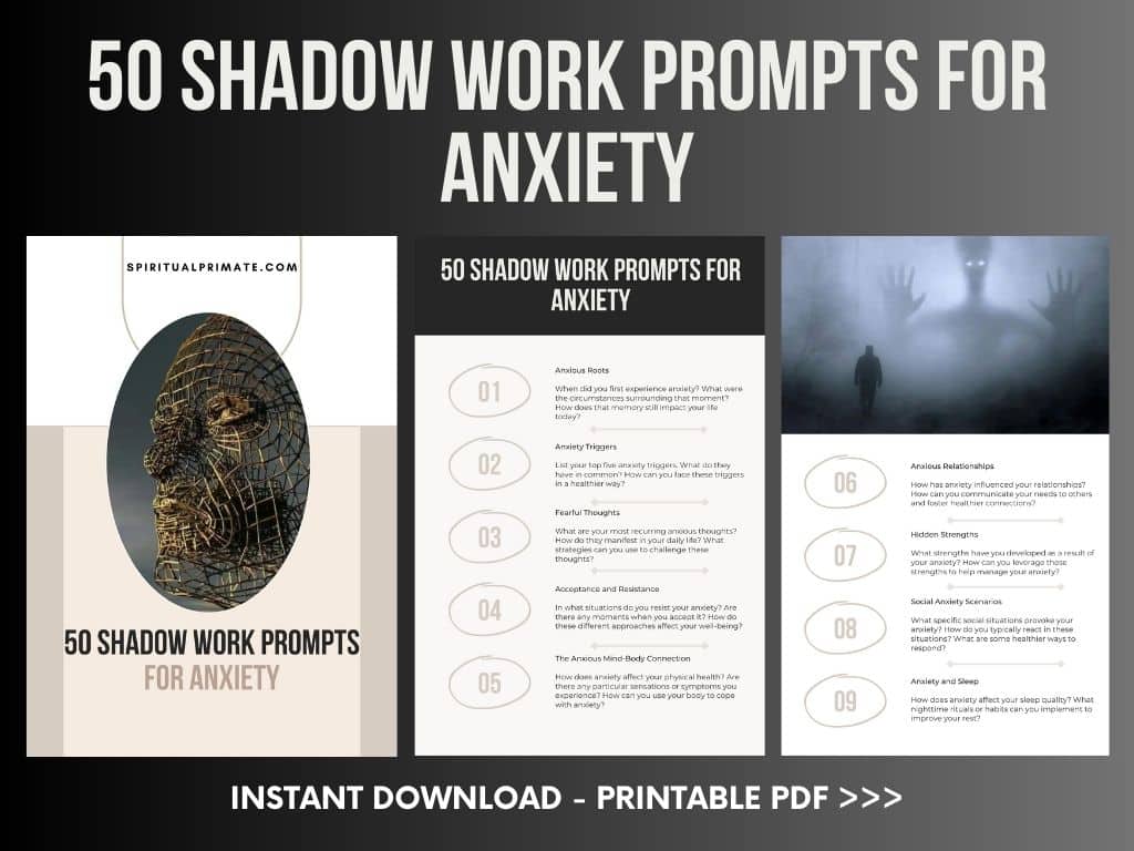 50 Shadow Work Prompts for Anxiety