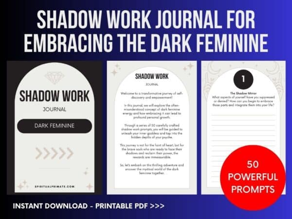 Shadow Work Journal for Embracing the Dark Feminine