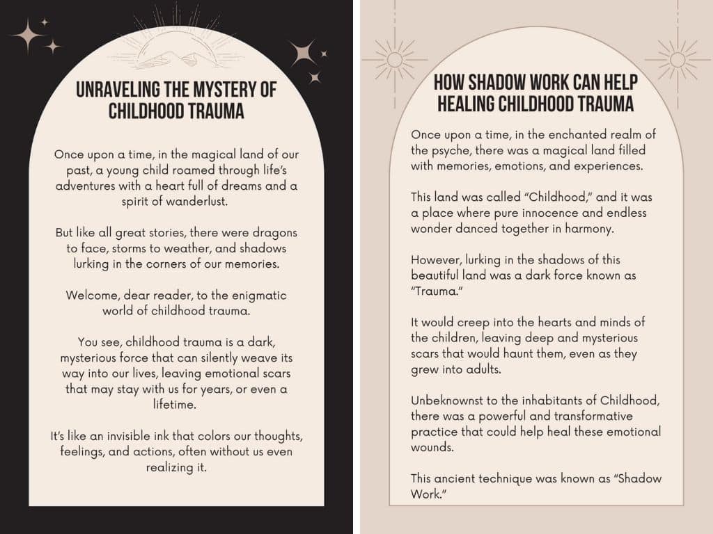 Shadow Work Journal for Healing Childhood Trauma