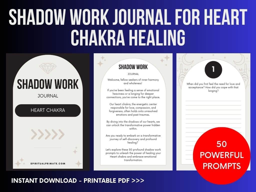 Shadow Work Journal for Heart Chakra Healing and Emotional Transformation