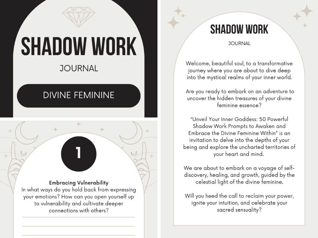 Shadow Work Journal to Awaken and Embrace the Divine Feminine Within 